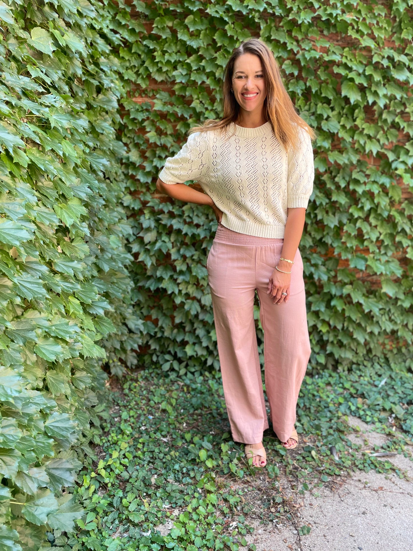 Blush Linen Pants