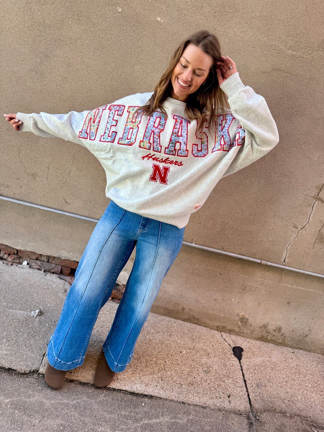 Nebraska Quilted Grey Fleece