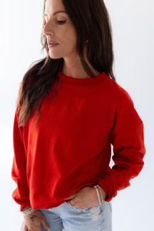 Nebraska Repeat Embroidered Sleeve Crew