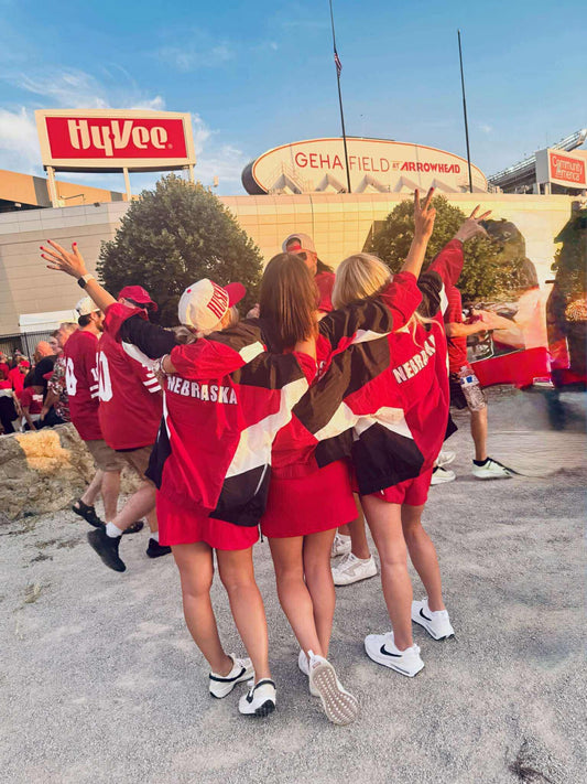 Red Nebraska Track Jacket