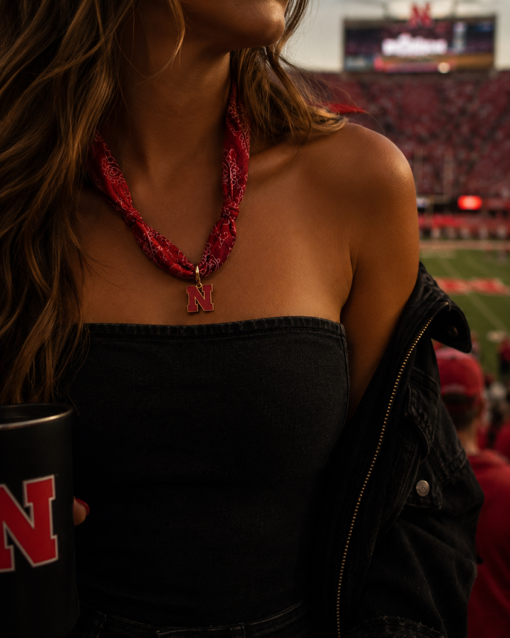 Nebraska Cornhuskers Logo Bandana Scarf Necklace