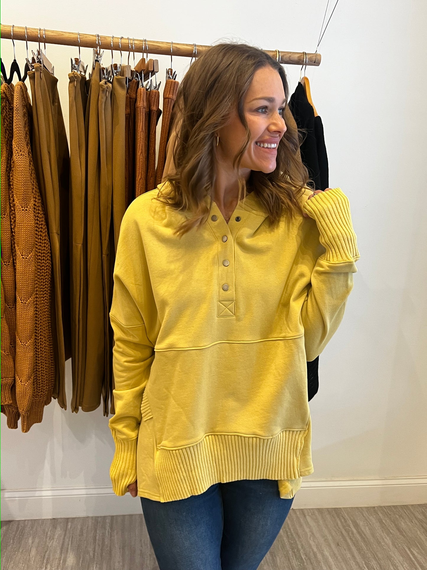 Oversized Pullover- Mustard