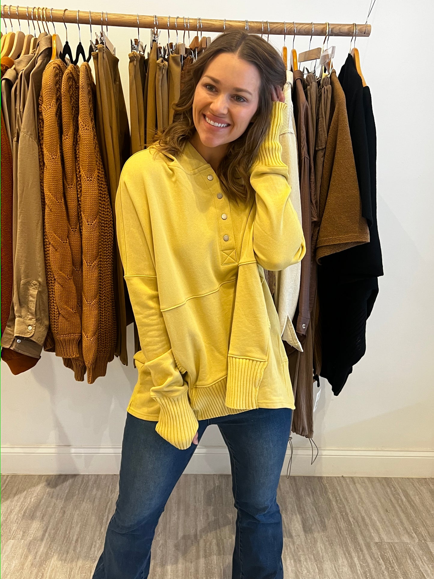 Oversized Pullover- Mustard