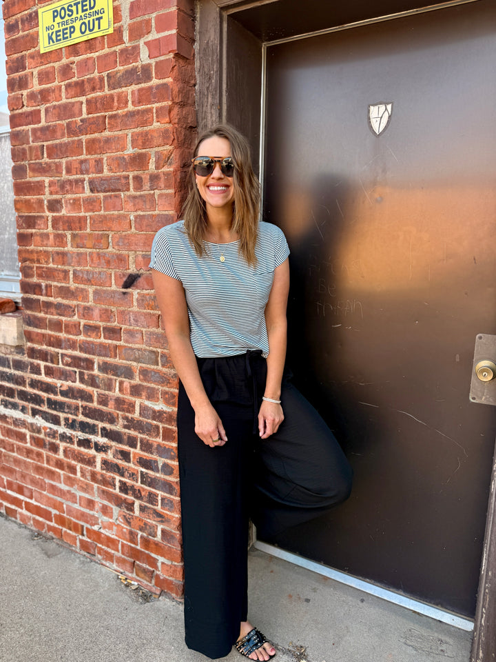 The Piper Striped Pocket Tee