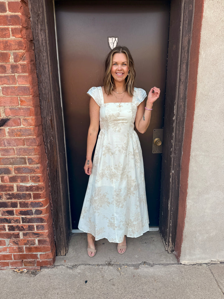 Secret Garden Ruched Midi Dress