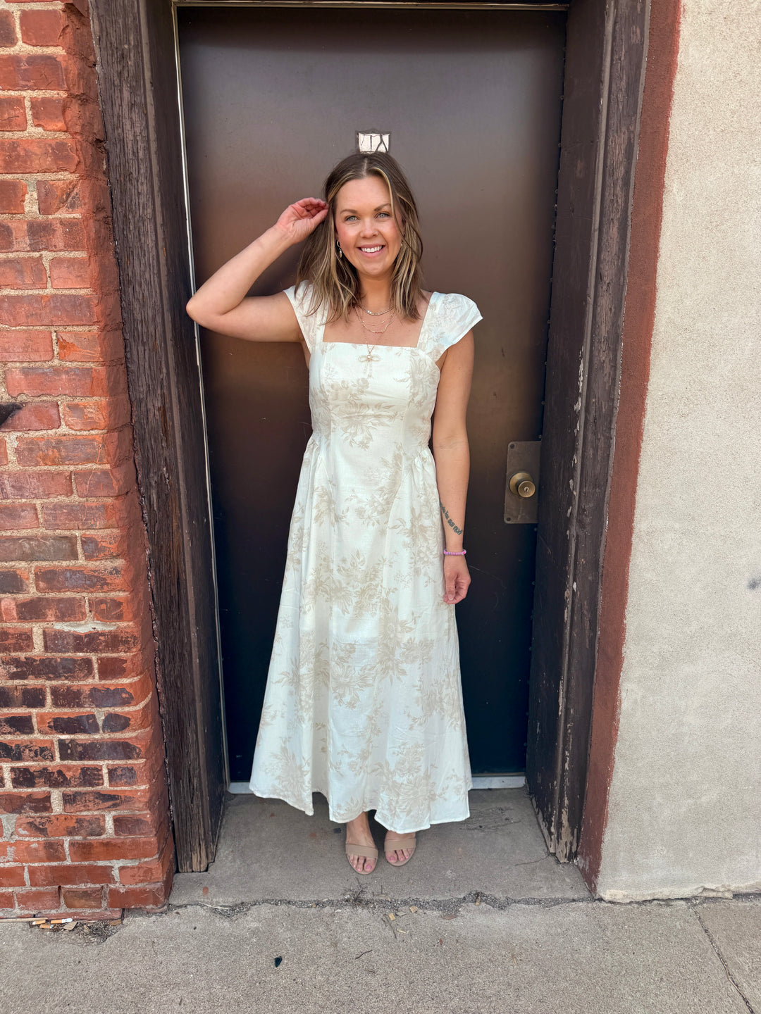Secret Garden Ruched Midi Dress