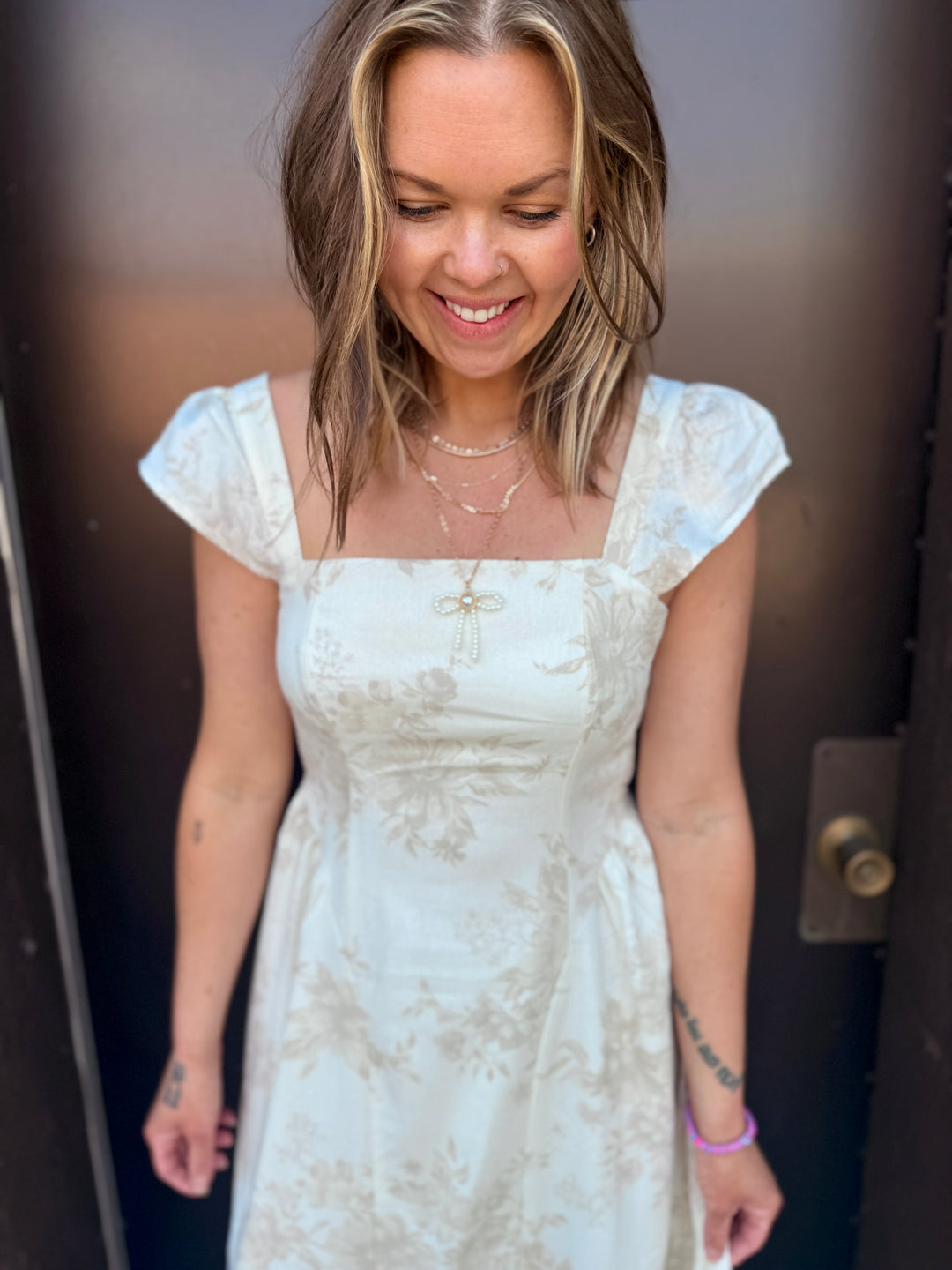 Secret Garden Ruched Midi Dress