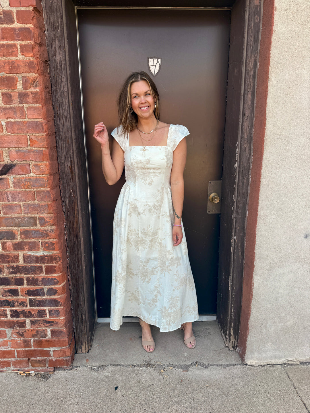 Secret Garden Ruched Midi Dress