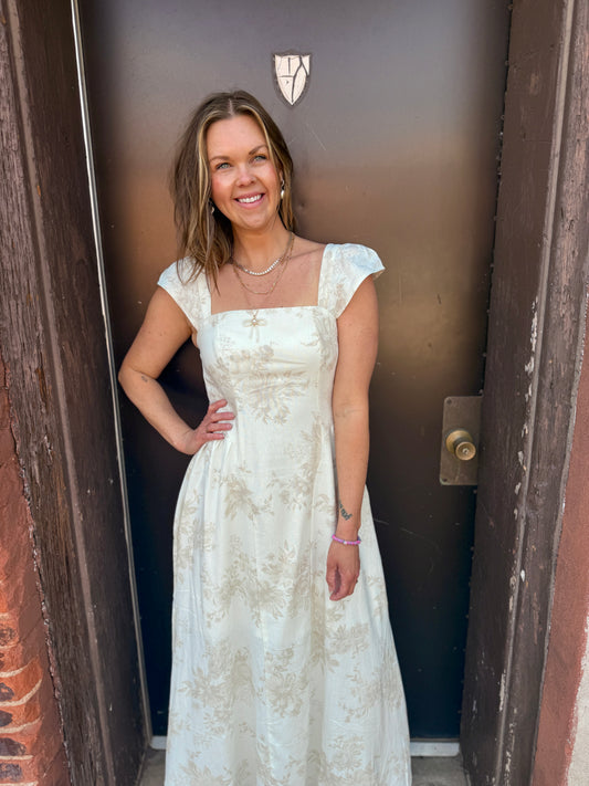 Secret Garden Ruched Midi Dress