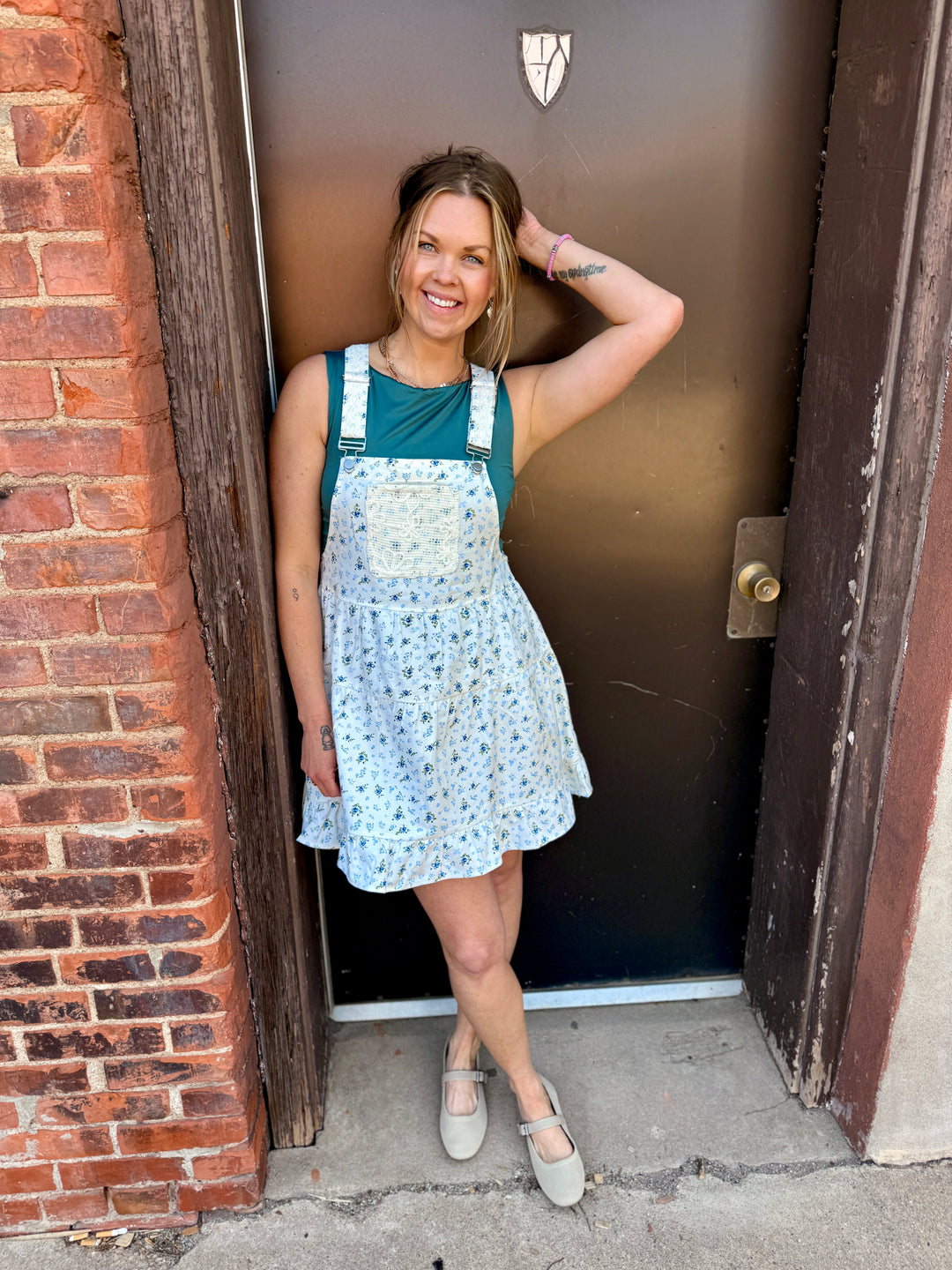 Blue Meadow Overall Mini
