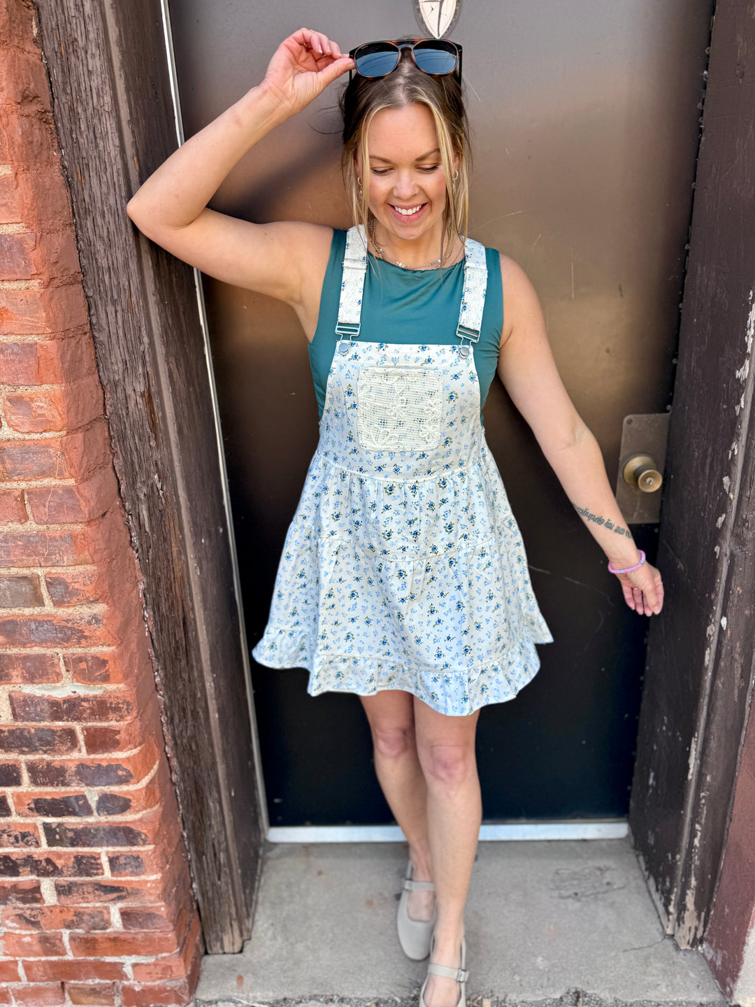 Blue Meadow Overall Mini