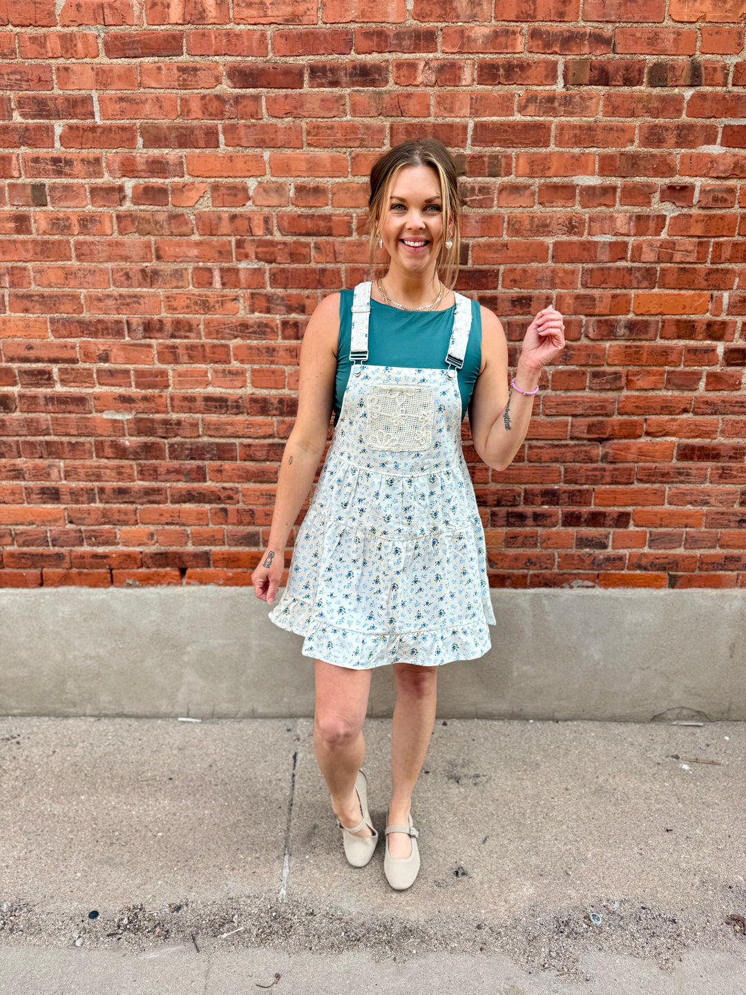 Blue Meadow Overall Mini