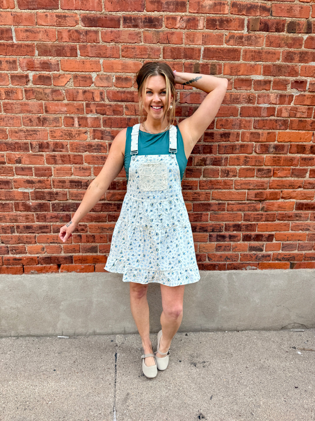 Blue Meadow Overall Mini