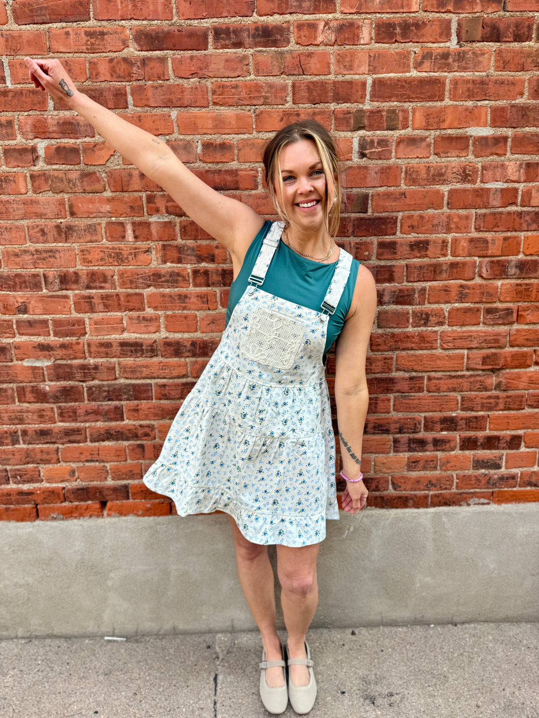 Blue Meadow Overall Mini