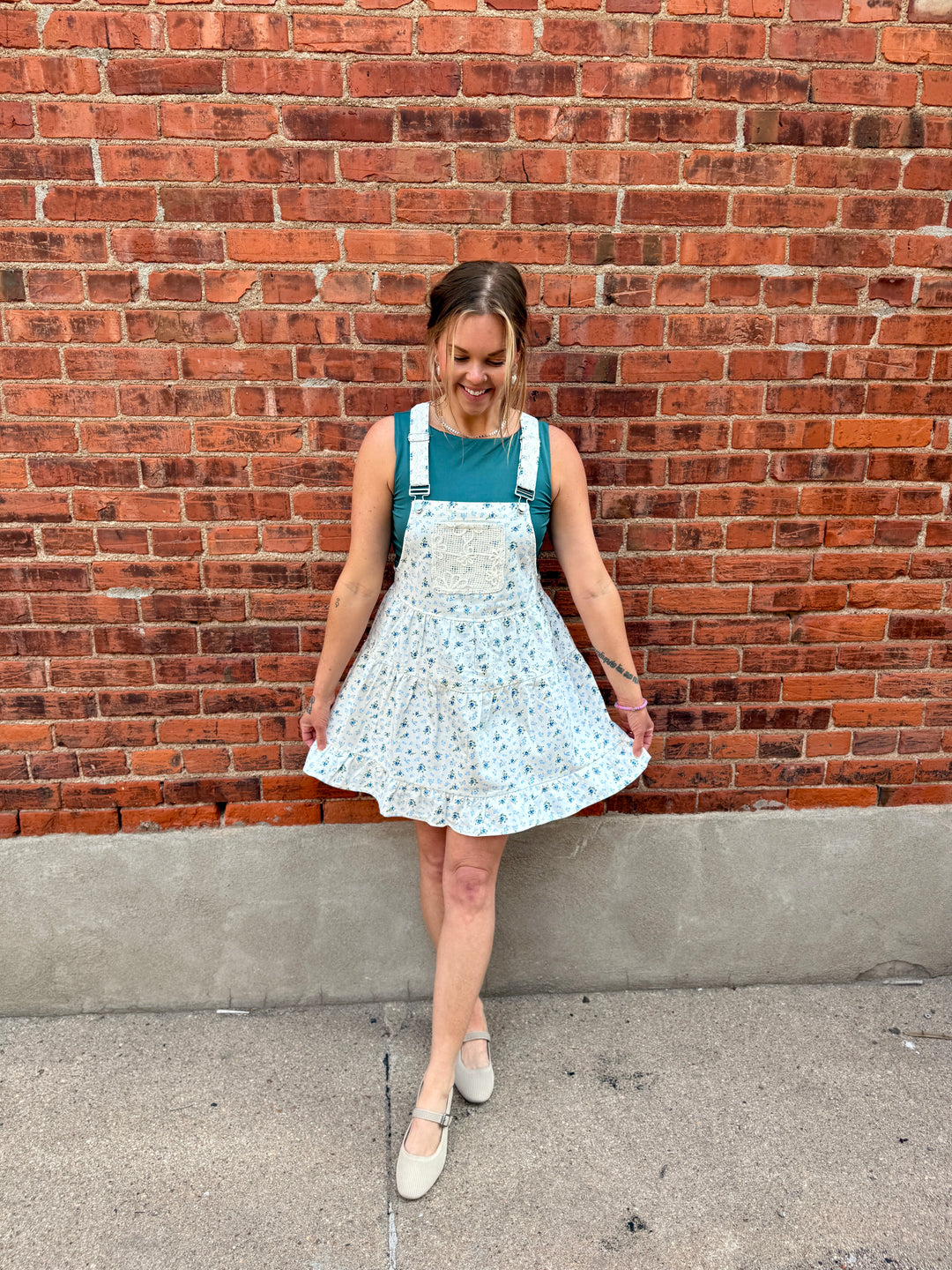 Blue Meadow Overall Mini