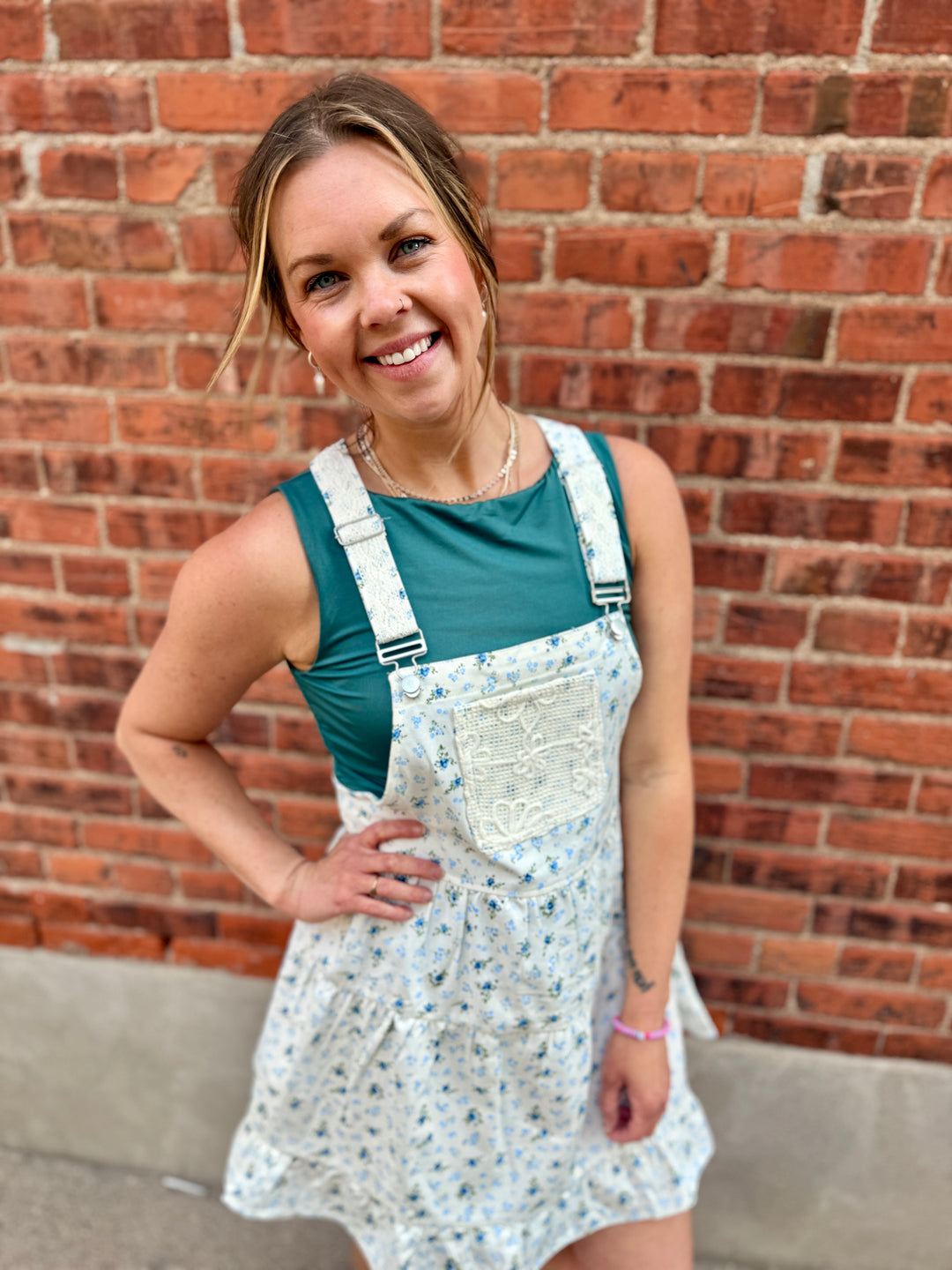 Blue Meadow Overall Mini