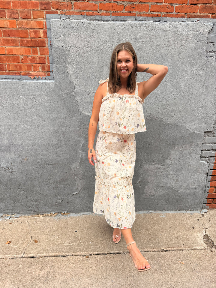 Meadow Ruffle Midi Dress