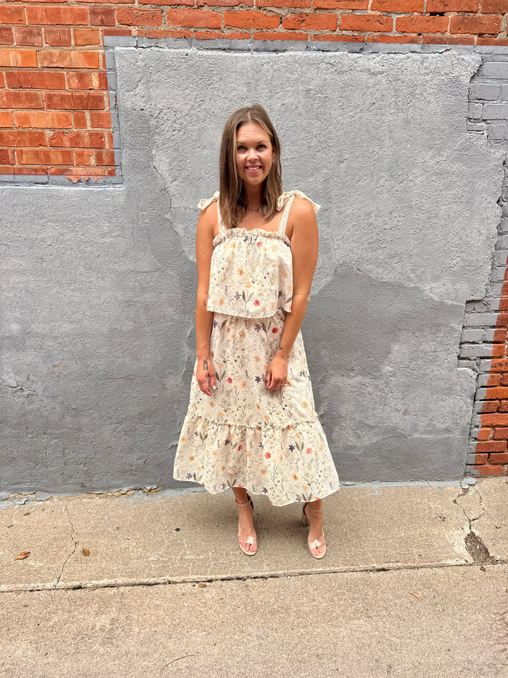Meadow Ruffle Midi Dress