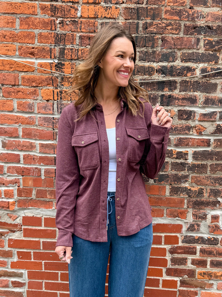 Cassian Shirt II - Wine Heather