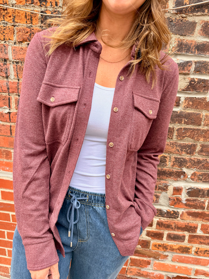 Cassian Shirt II - Wine Heather