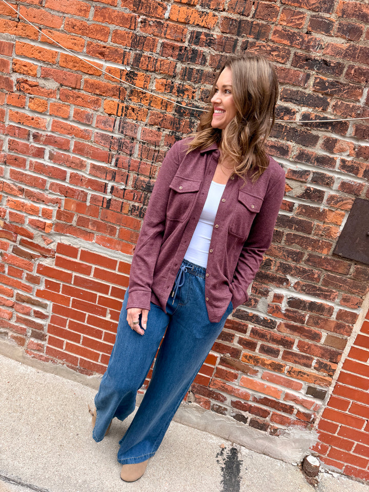 Cassian Shirt II - Wine Heather