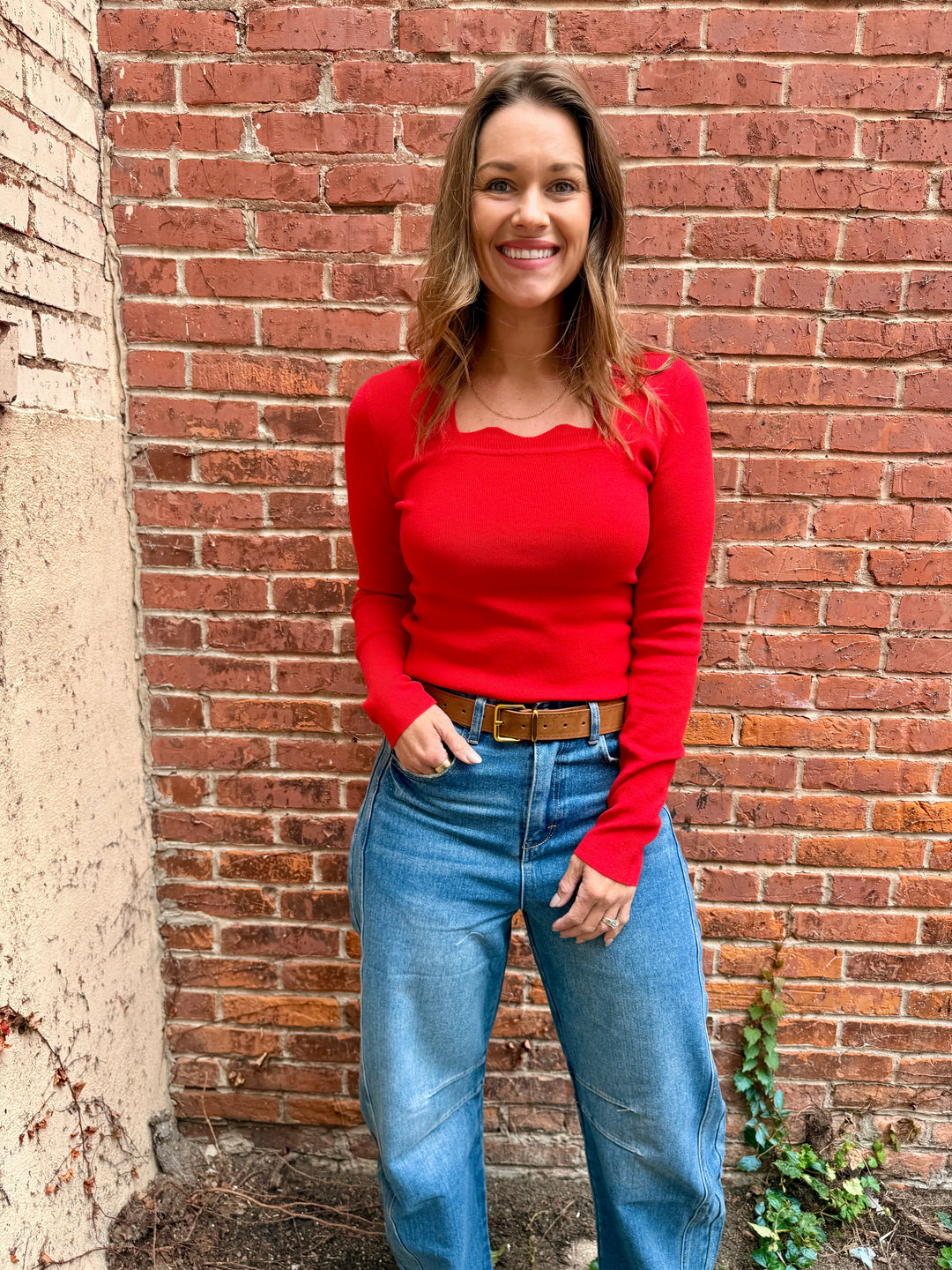 The Whisper Knit Sweater - Red