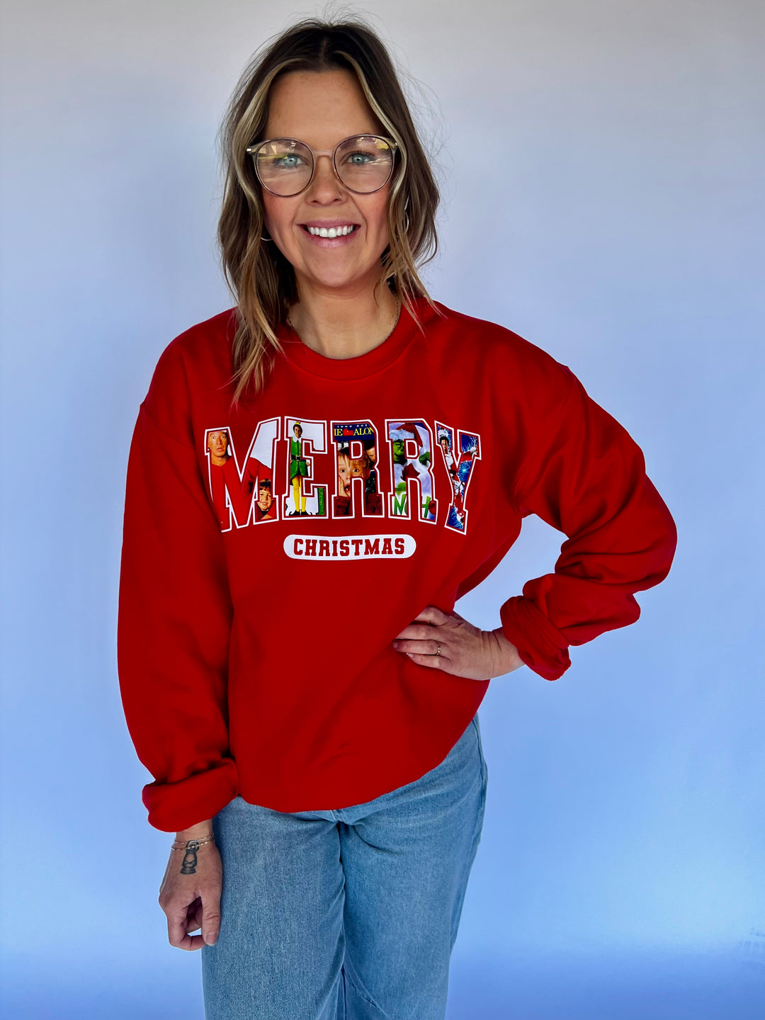 Merry Movie Crewneck - Red
