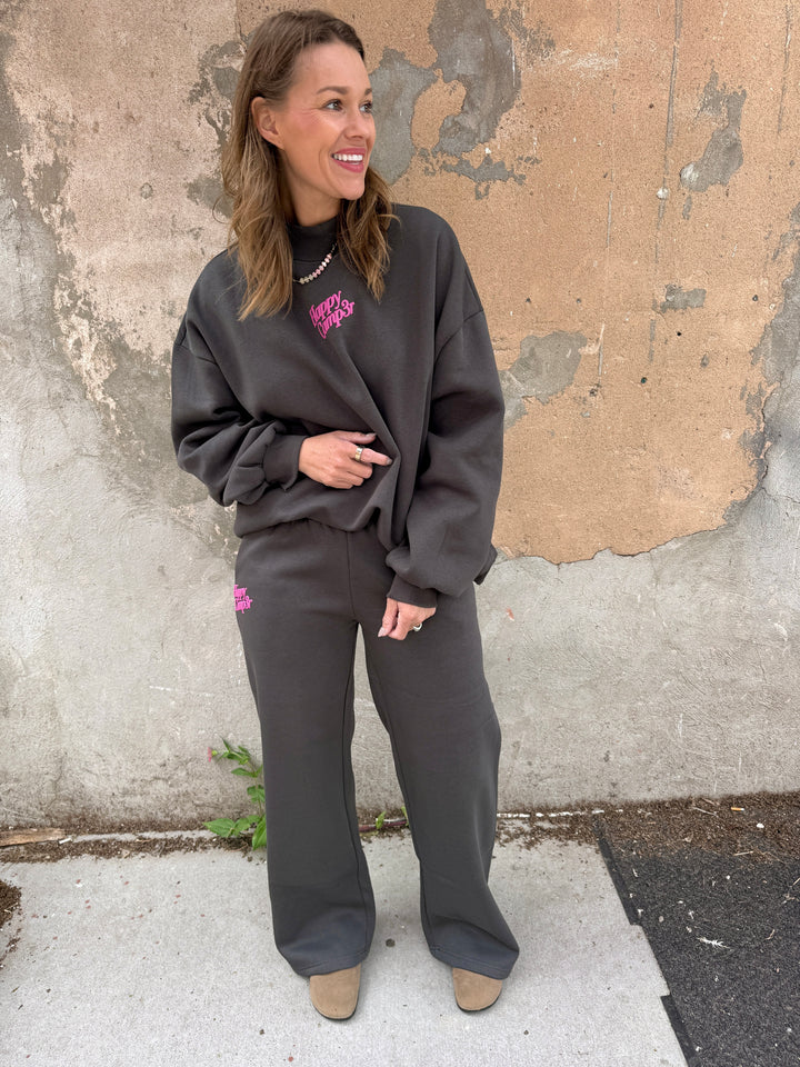 Puff Series Sweatpants Charcoal - Happy Camp3r