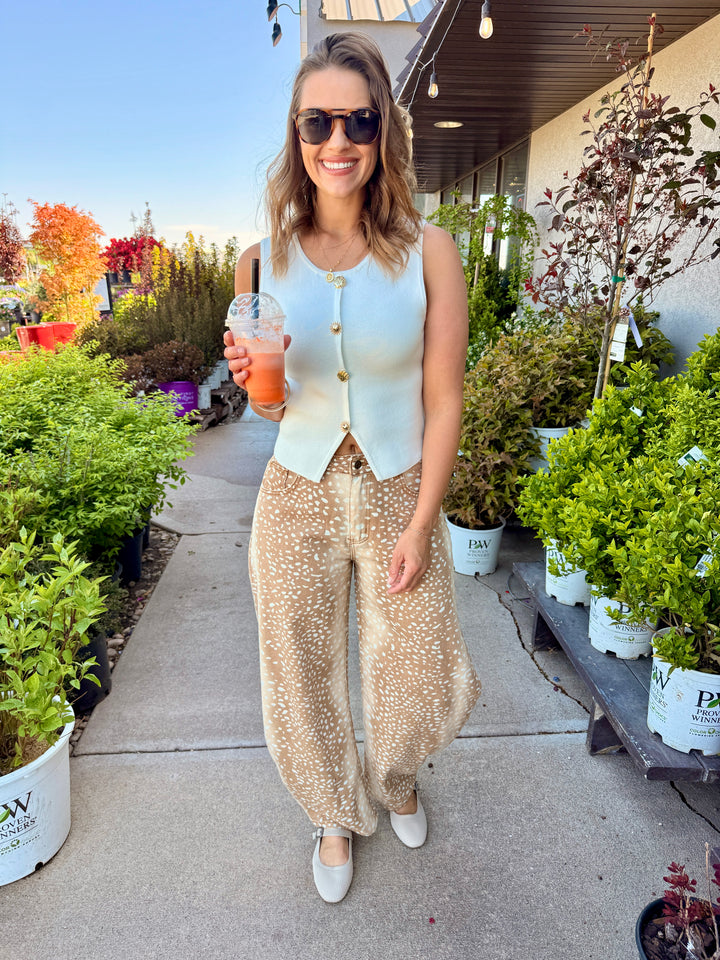 Beach Vibes Cream Vest