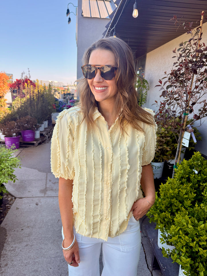 Liora Striped Puff Sleeve Shirt