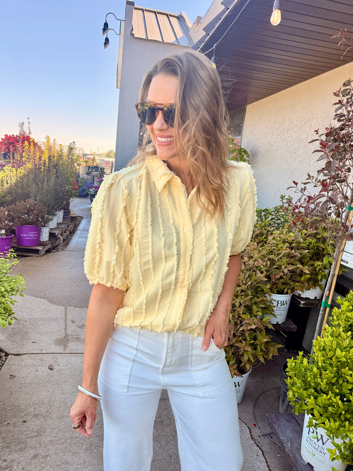 Liora Striped Puff Sleeve Shirt
