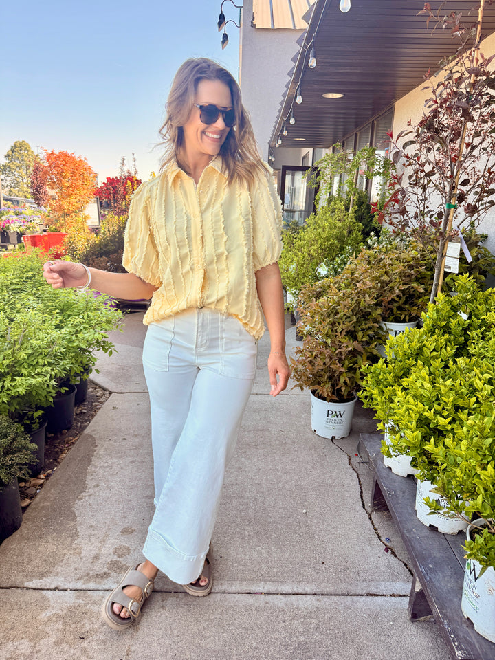 Liora Striped Puff Sleeve Shirt