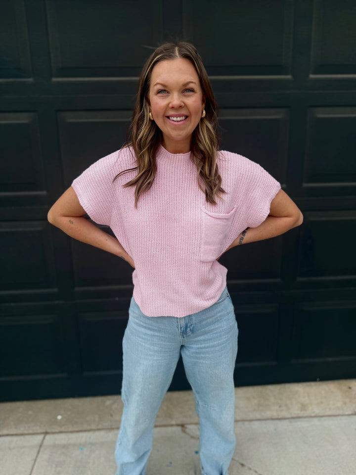 Light Pink Sweater Top