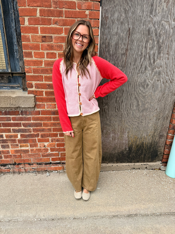 Sydney Contrast Stitch Cardigan