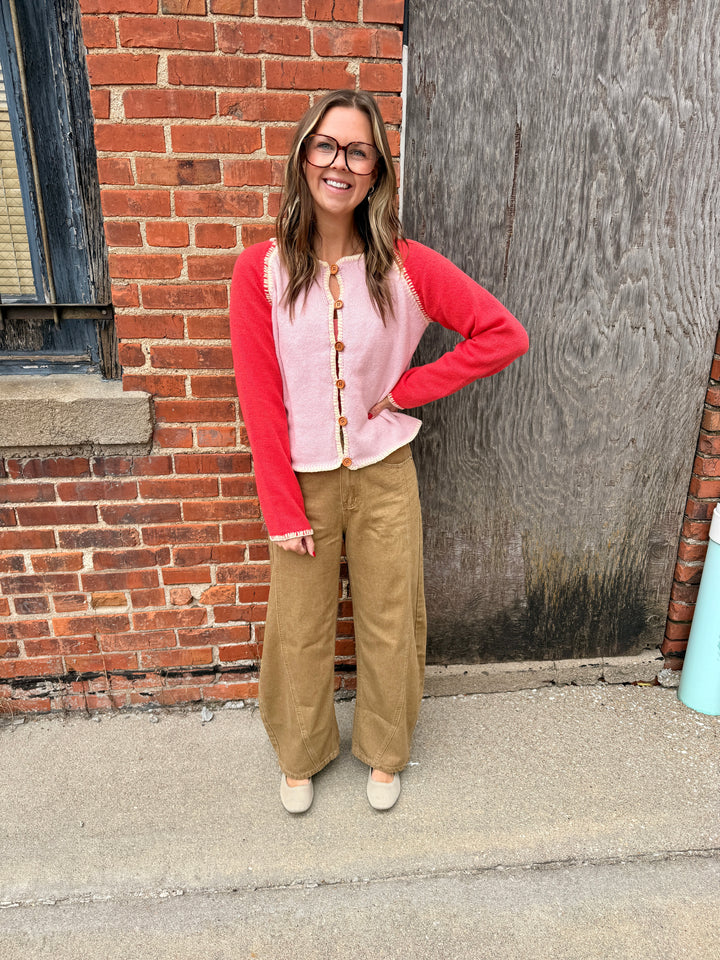 Sydney Contrast Stitch Cardigan