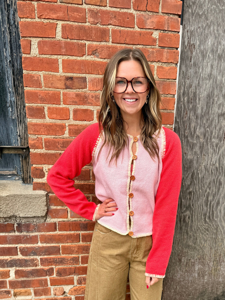 Sydney Contrast Stitch Cardigan