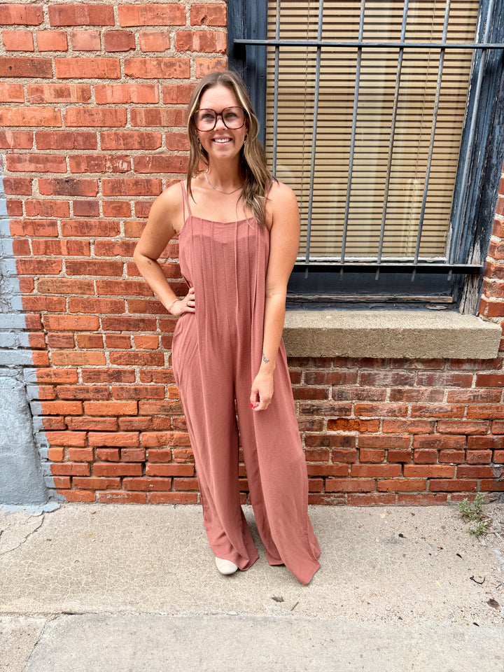 Clara Pleated Wide-Leg Jumpsuit