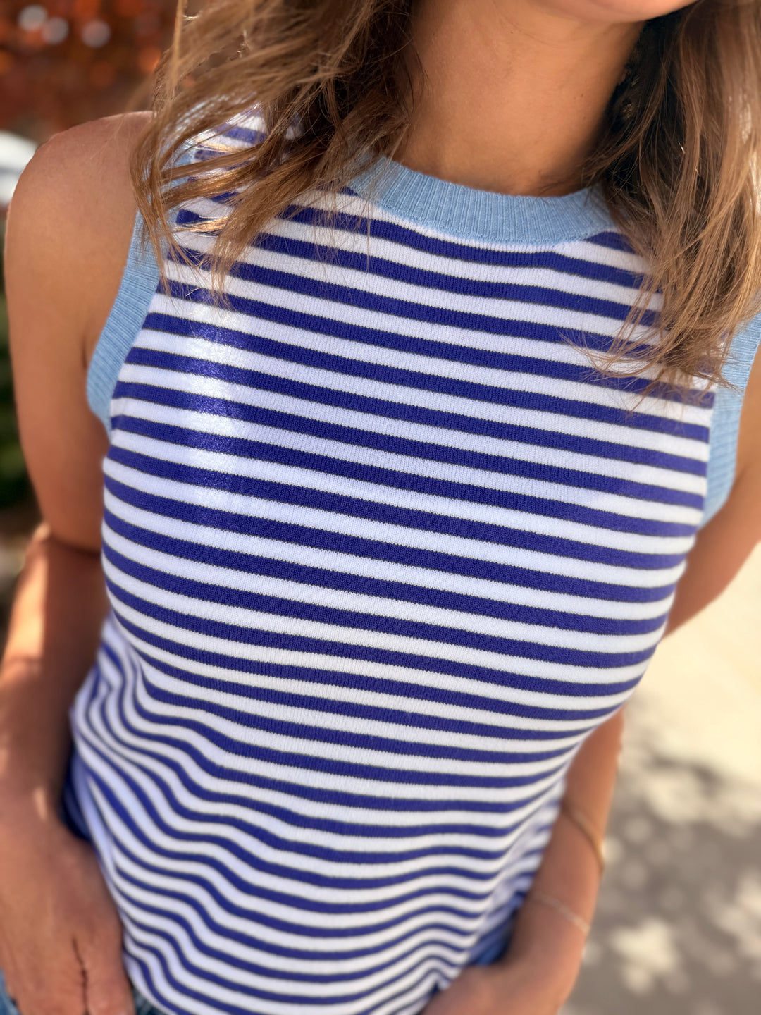 Elijah Tank - Purple Stripe