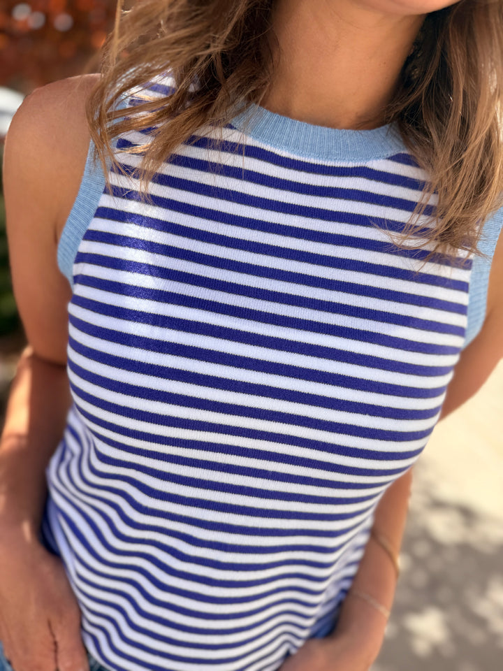 Elijah Tank - Purple Stripe