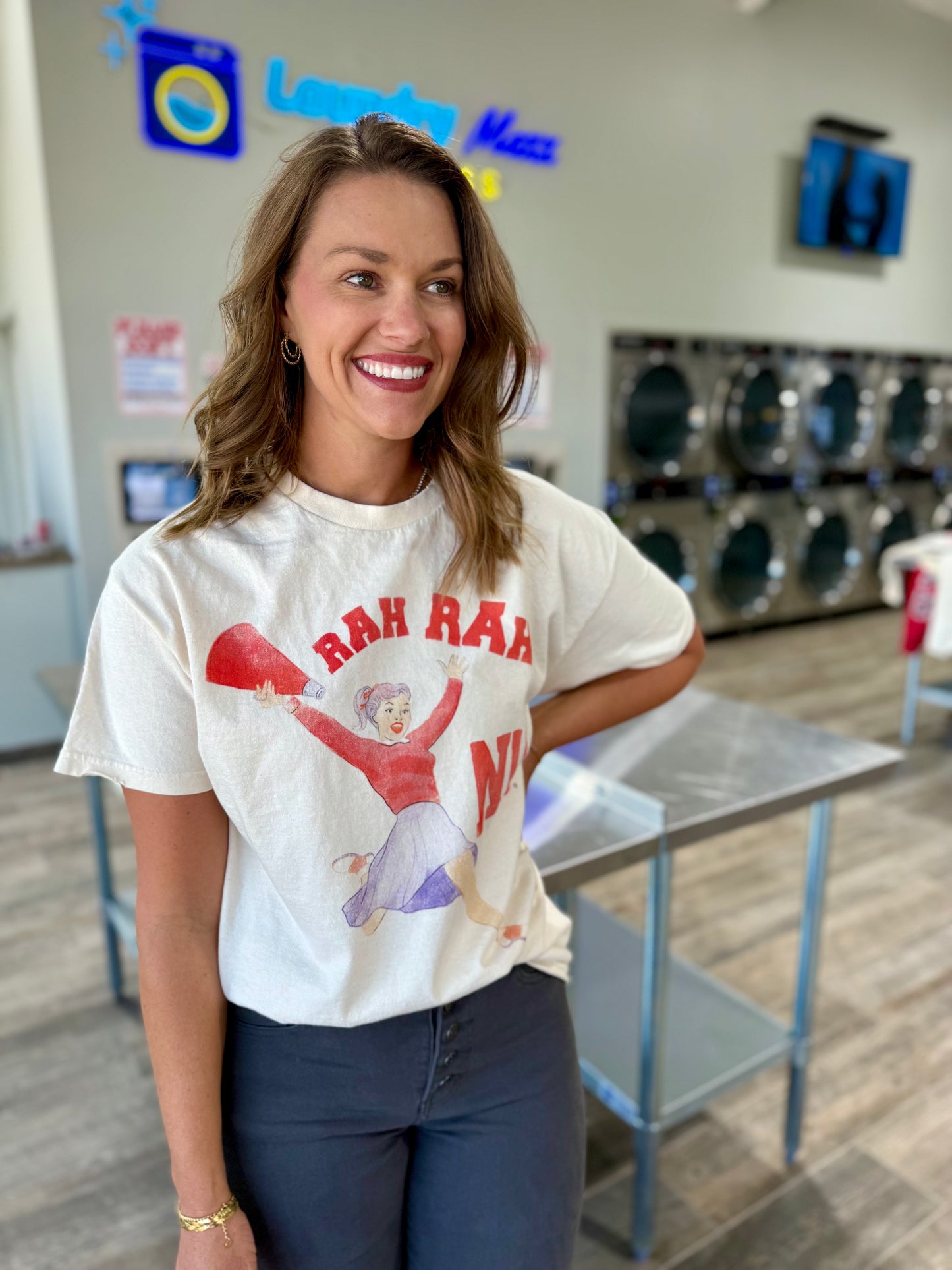 Nebraska Huskers Rah Rah Thrifted Tee
