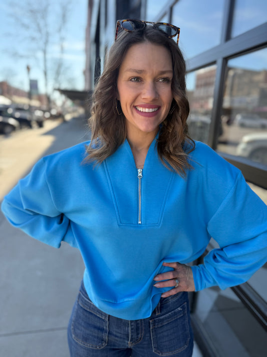 Soft Scuba Pullover - Blue