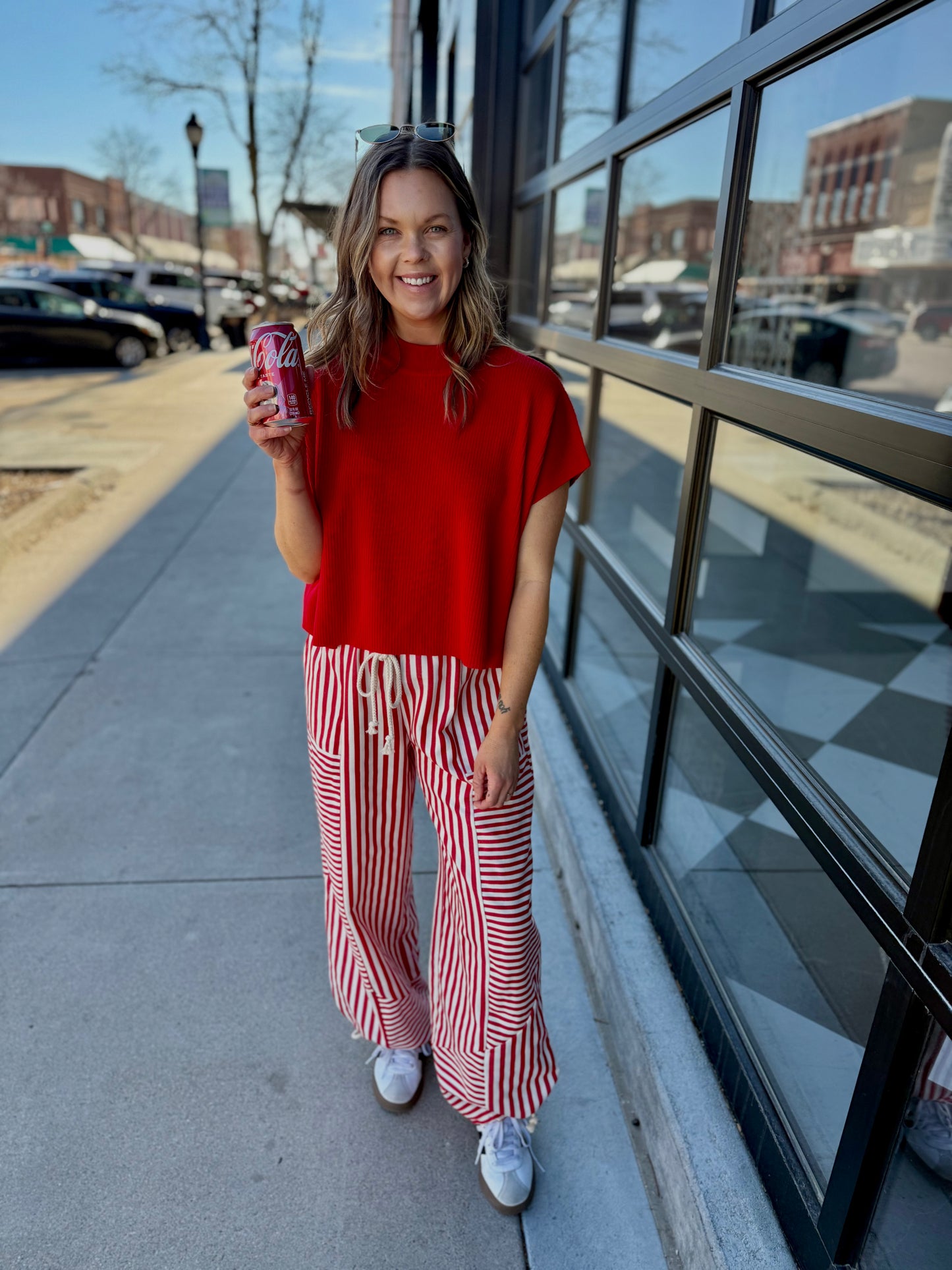 Mixed Stripe Parachute Pants