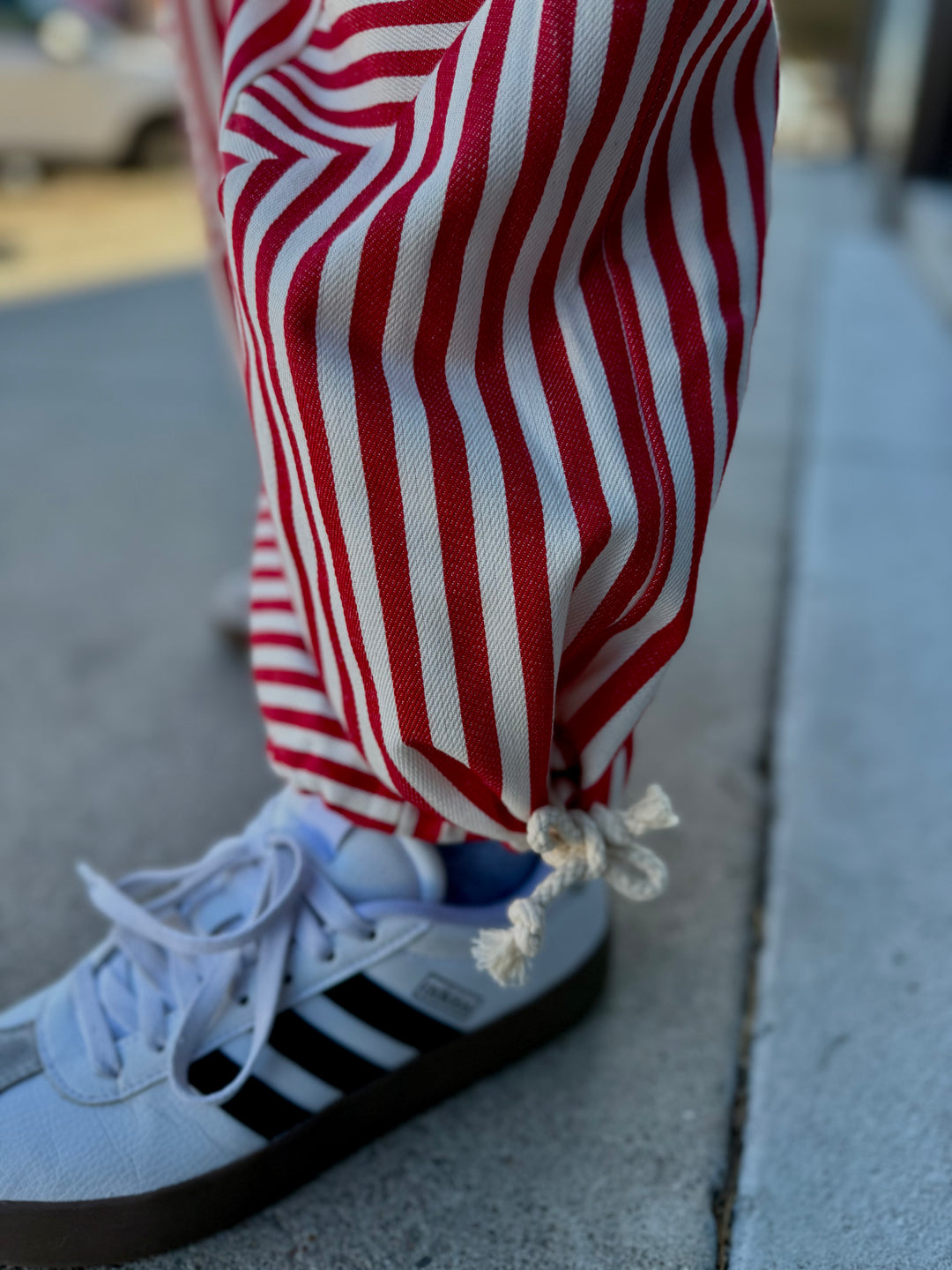 Mixed Stripe Parachute Pants