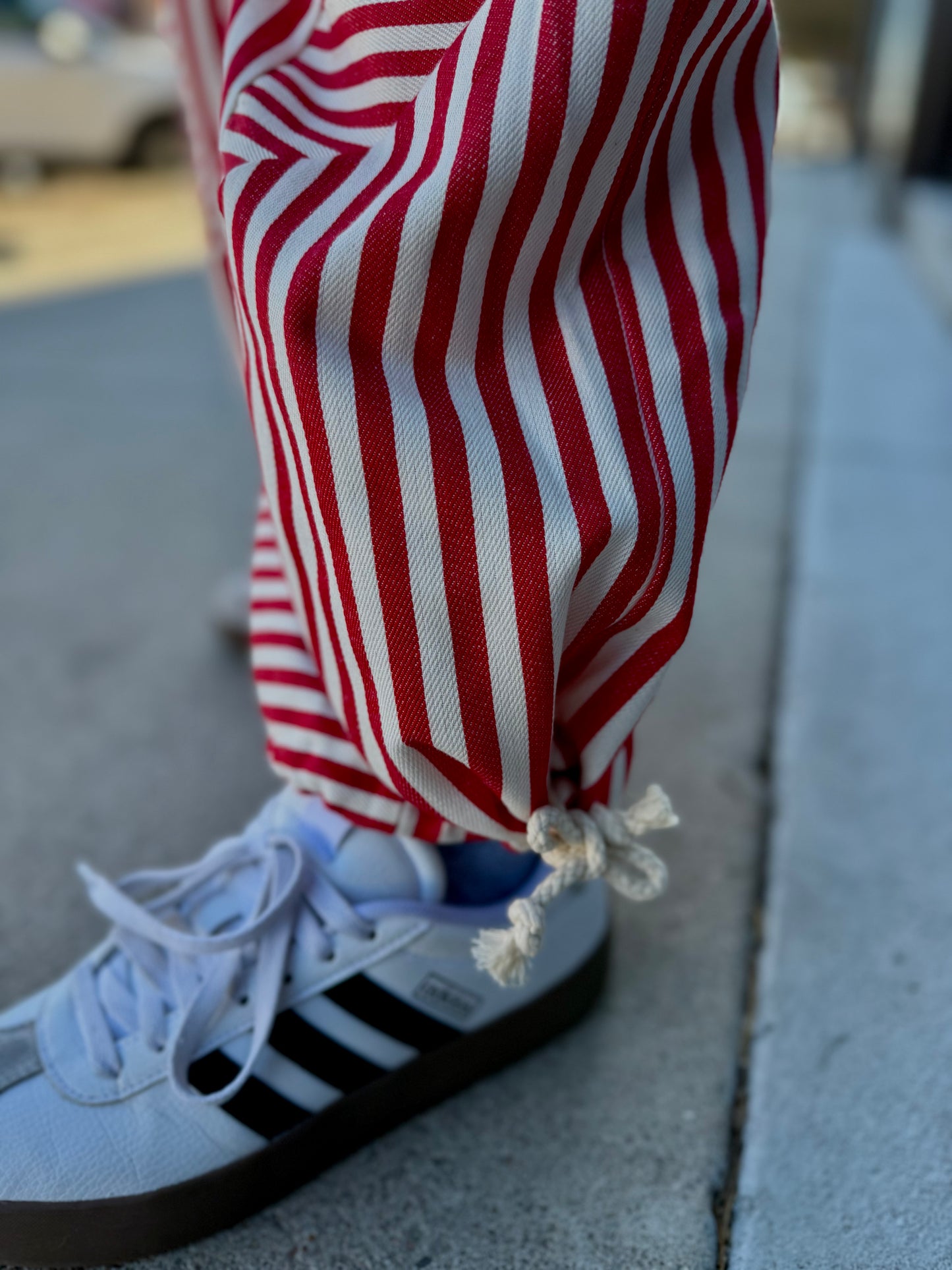 Mixed Stripe Parachute Pants