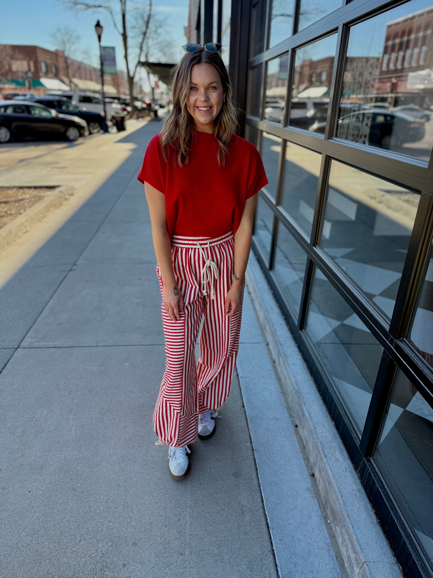 Mixed Stripe Parachute Pants