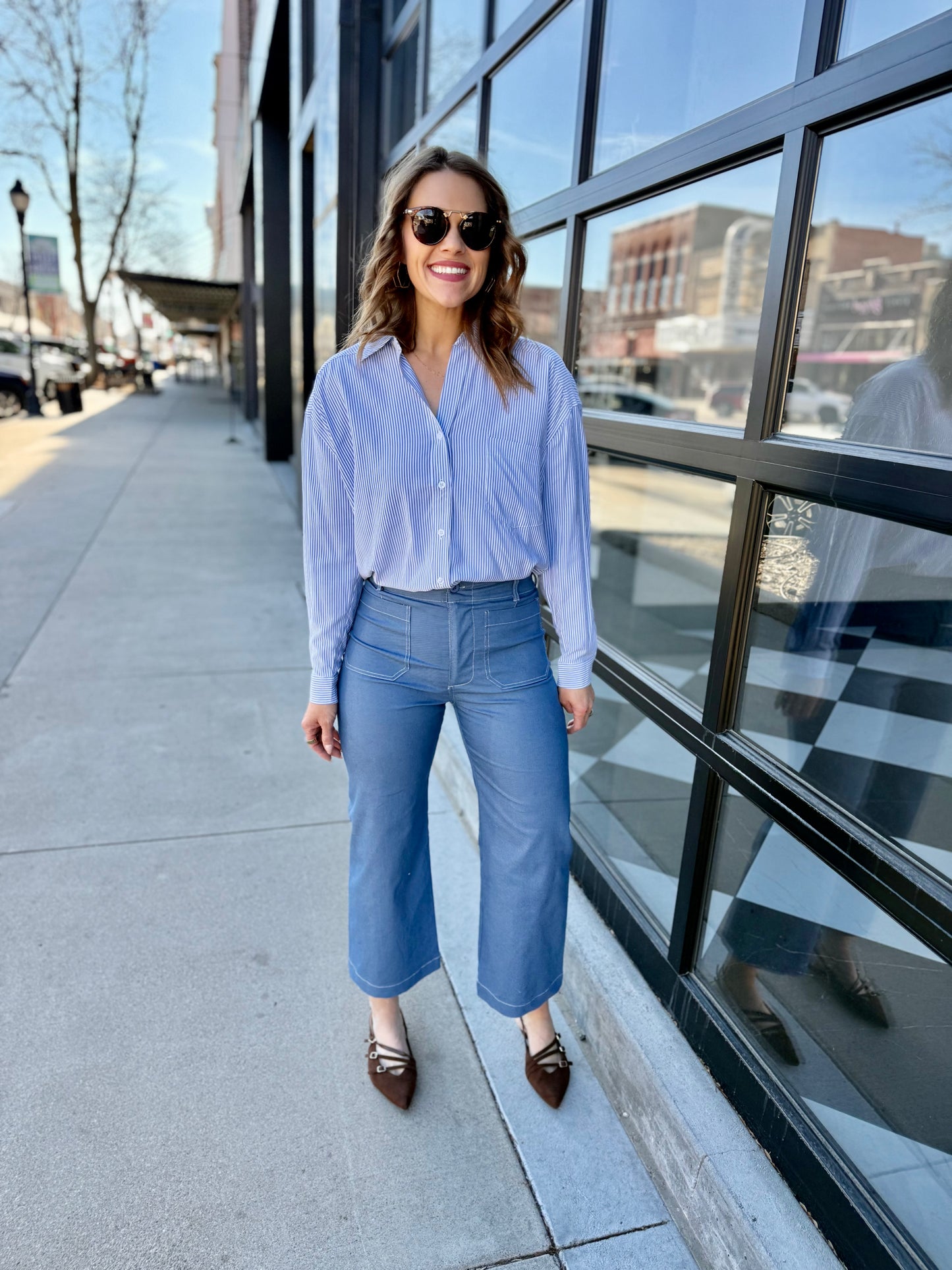 StretchFit Ankle Cropped Pants - Denim