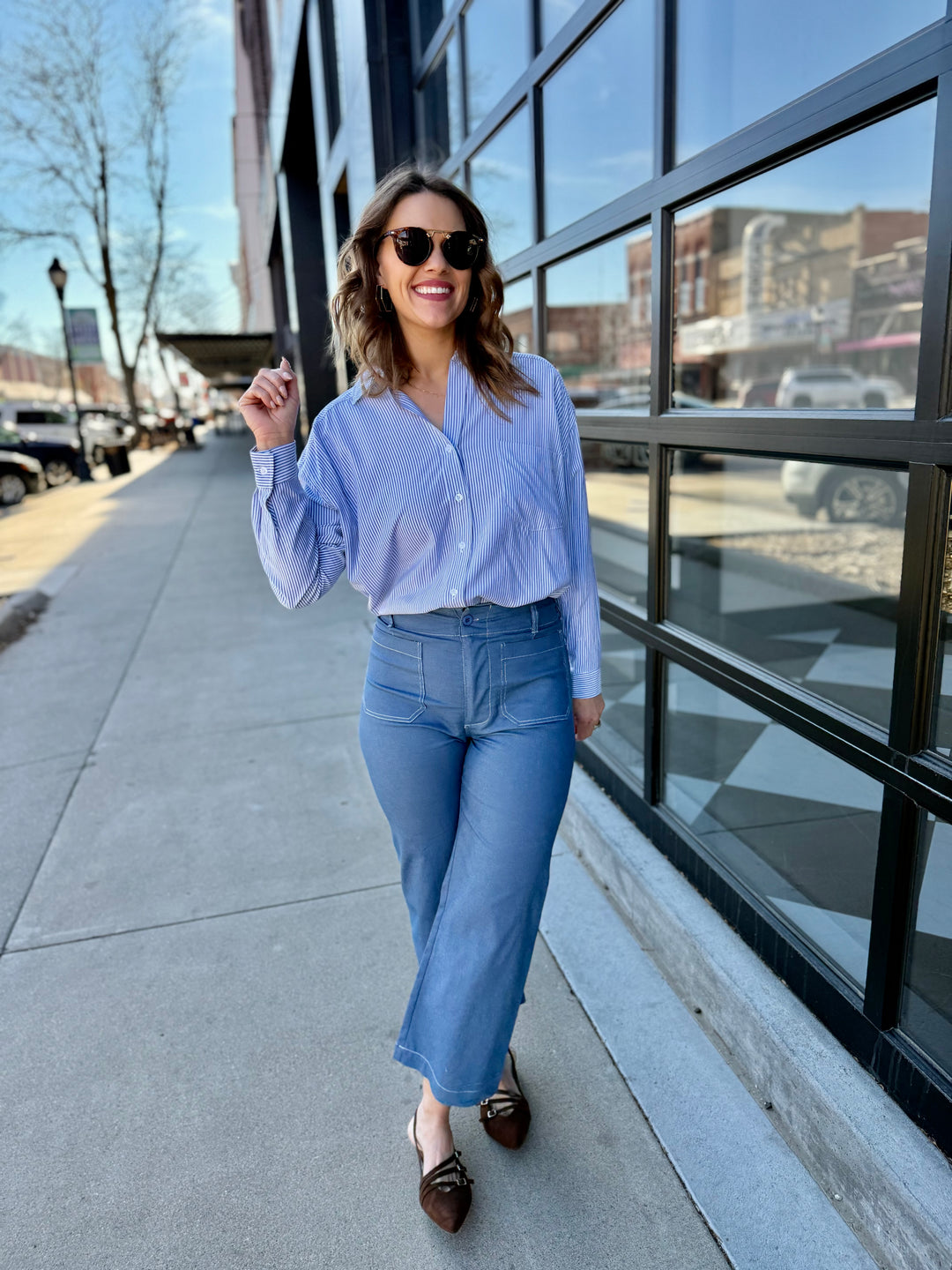 StretchFit Ankle Cropped Pants - Denim
