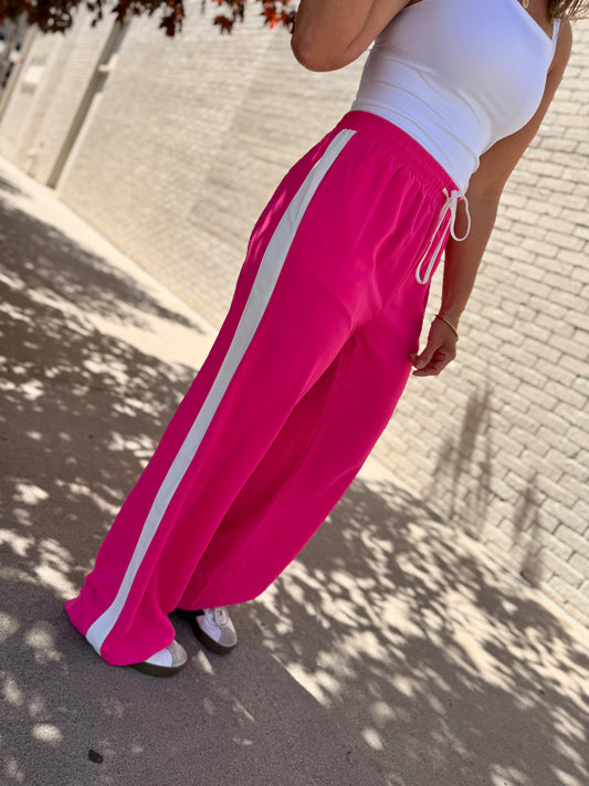 Pink Side Stripe Pant