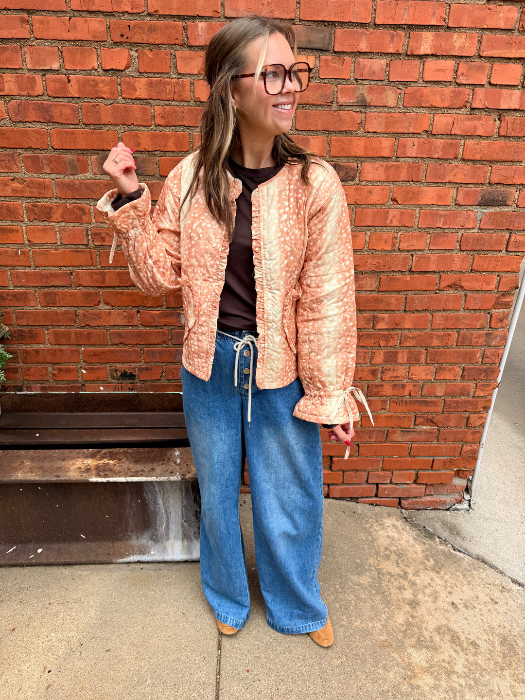 Wild &amp; Whimsical Fawn Print Jacket