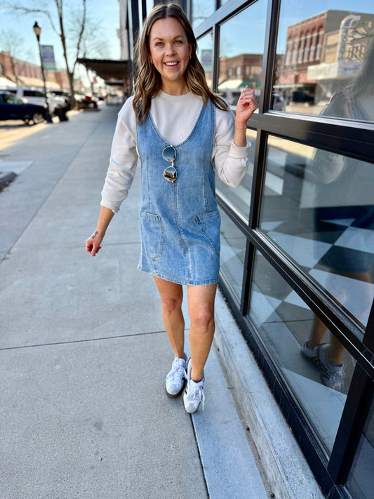 Denim Overall Dress